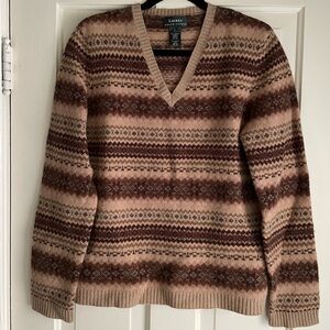 Lauren Ralph Lauren 100% Lambswool Sweater size Large